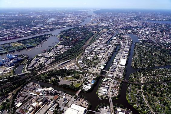 Luftbild von Hamburg