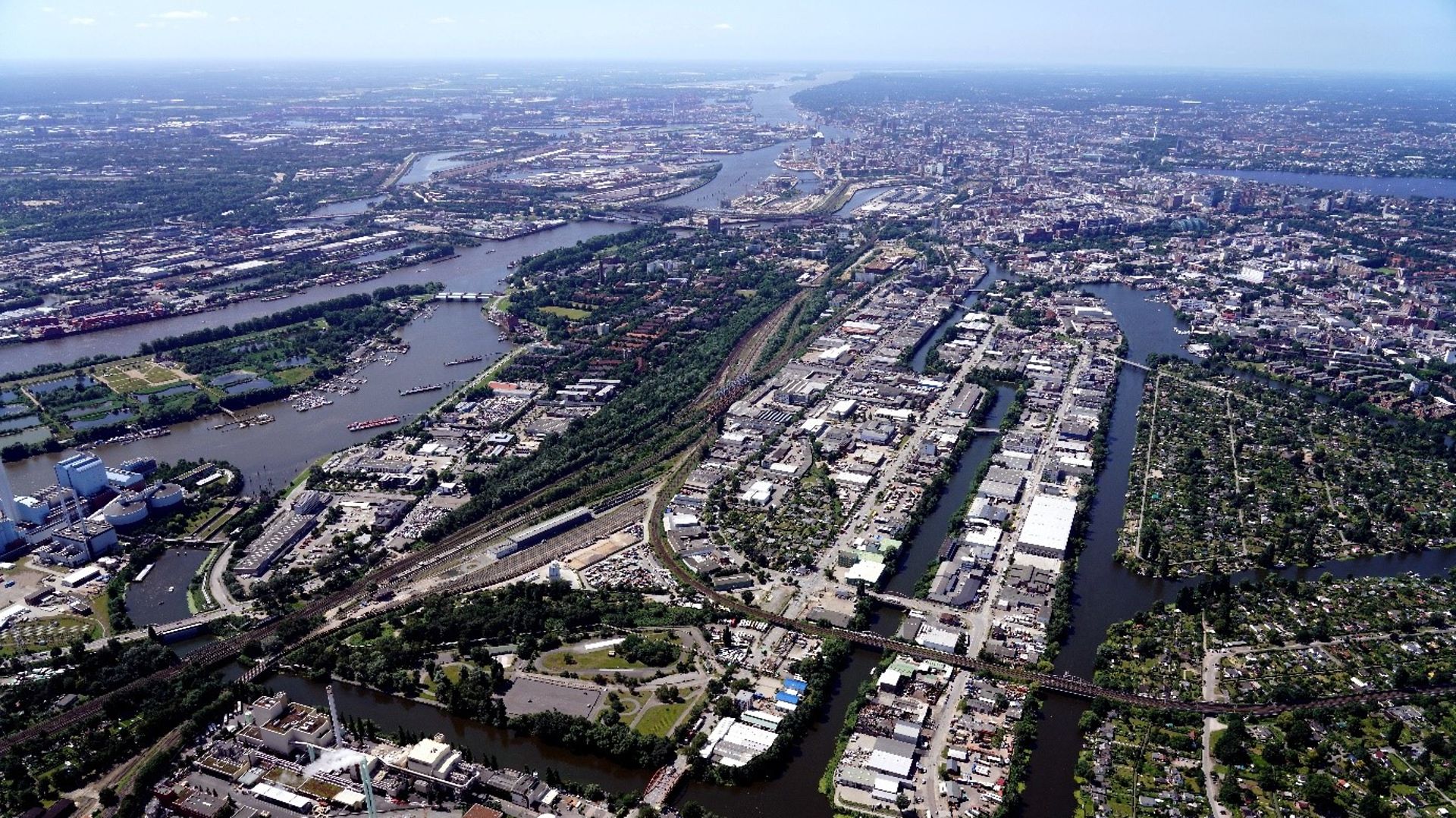 Luftbild von Hamburg