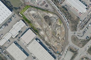 Areal ehemaliges Wendebecken Luftaufnahme 2020