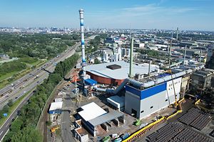 Luftaufnahme des Industriegeländes Aurubis