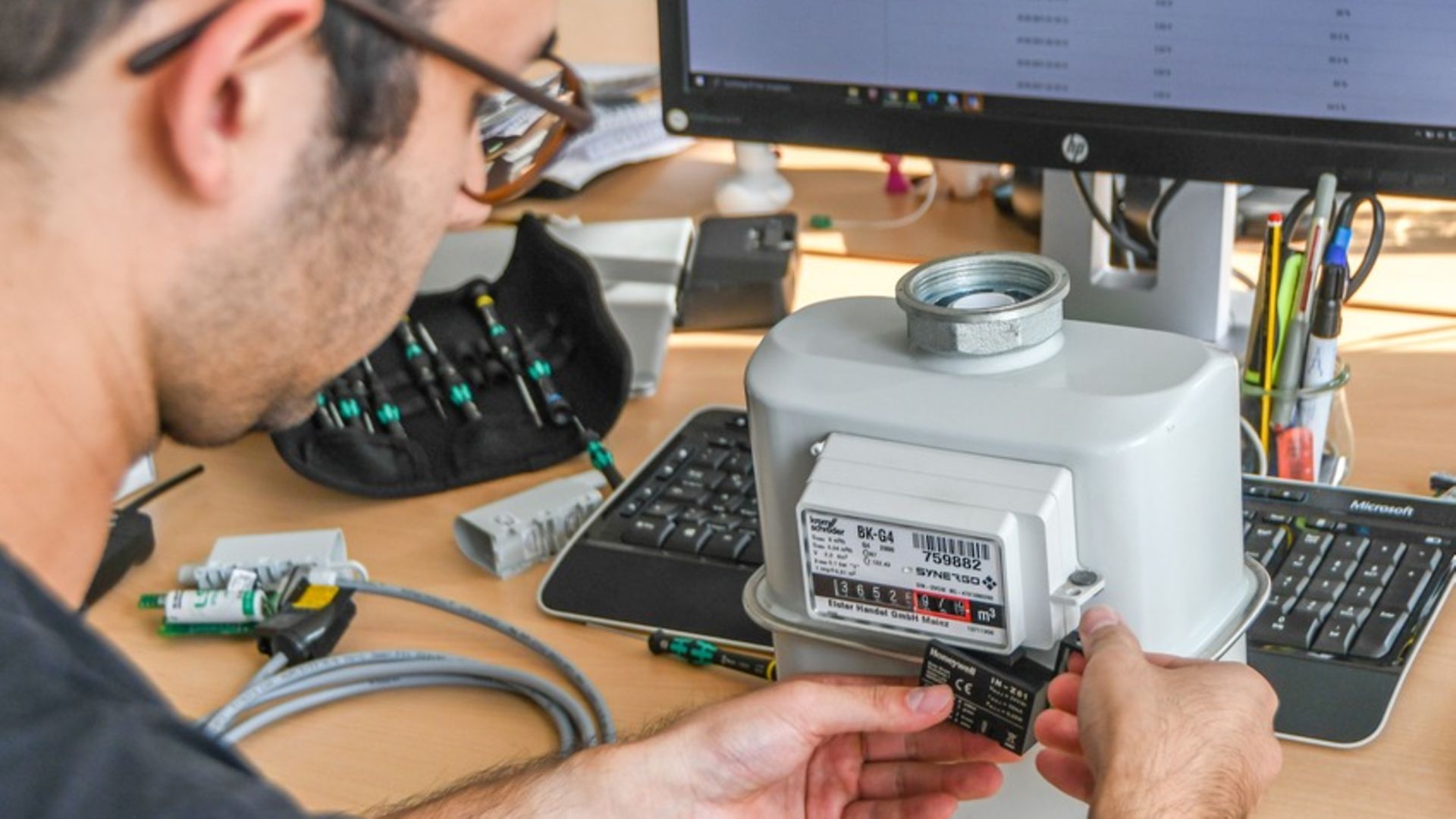 Montage eines digitalen Moduls